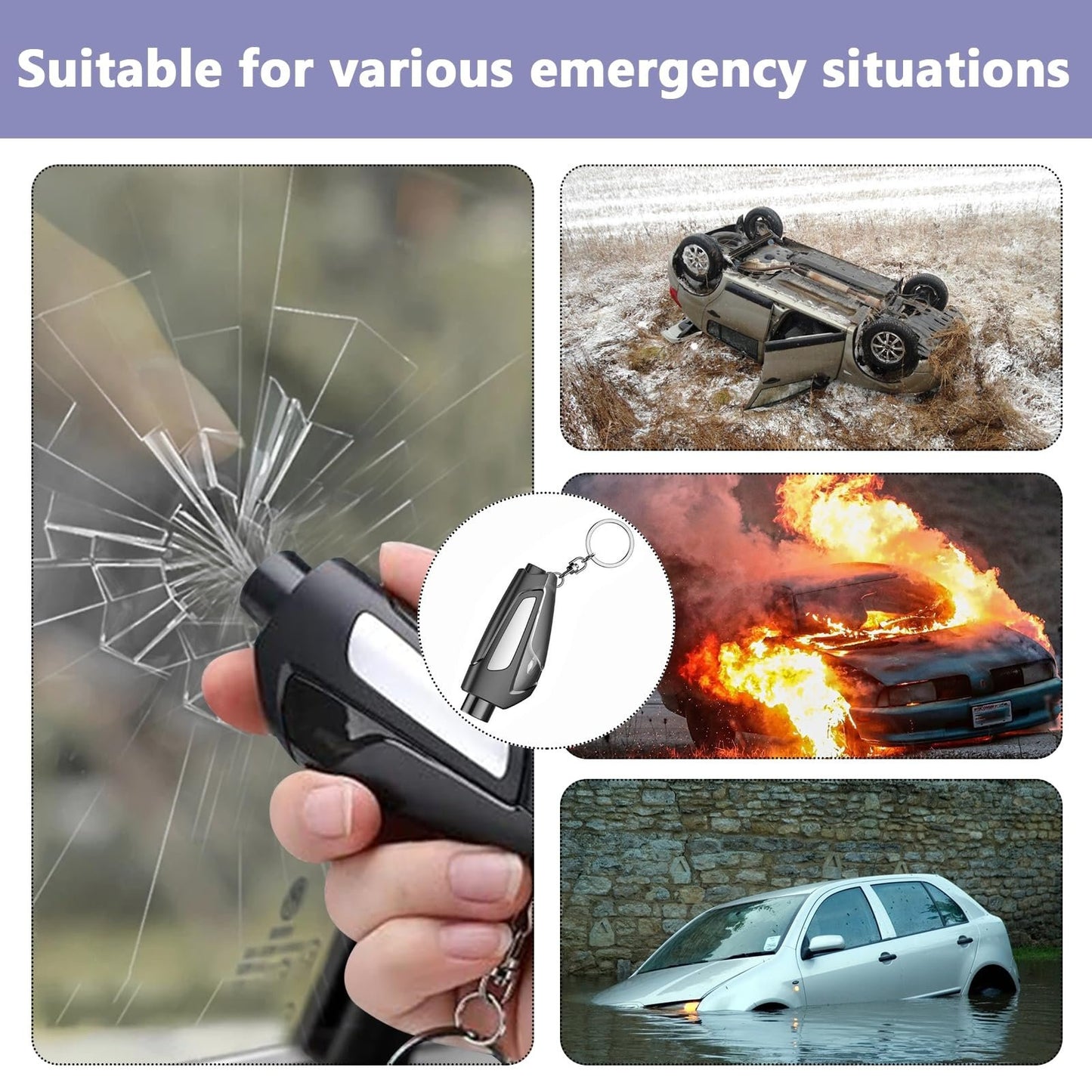 🔥2-in-1 Emergency Window Breaker & Seatbelt Cutter